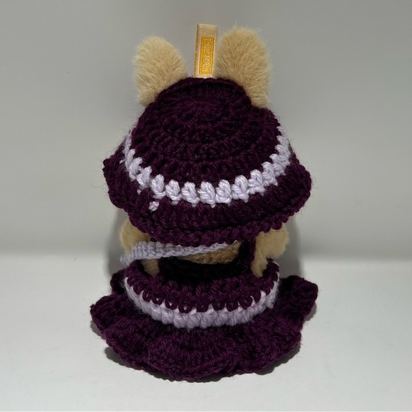 [BUNDLE OF 2] Labubu Handmade Custom Have a Seat Clothes Dress Hat Purse Set - Picture 5 of 12